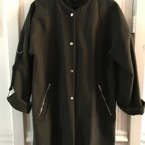Women’s Topshop army green jacket.